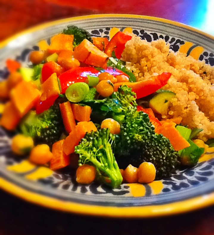quinoa, quick easy healthy dinner, roasted vegetables, healthy, lemon, delicious