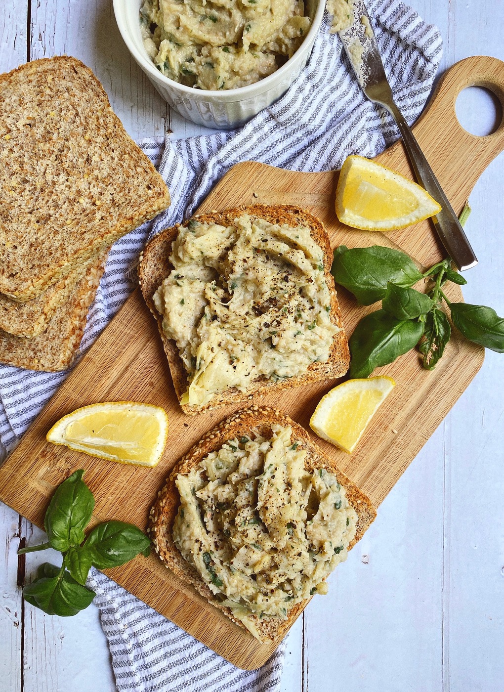10 Minute Artichoke & White Bean Toast