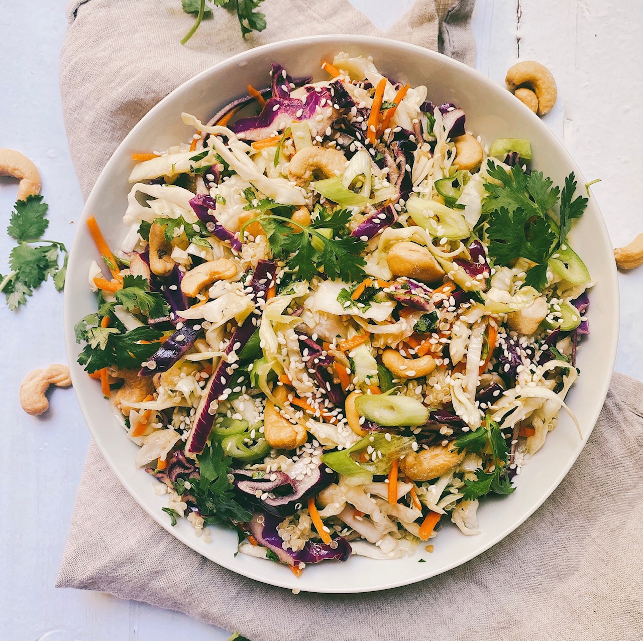 Easy Asian Slaw With Toasted Sesame Dressing