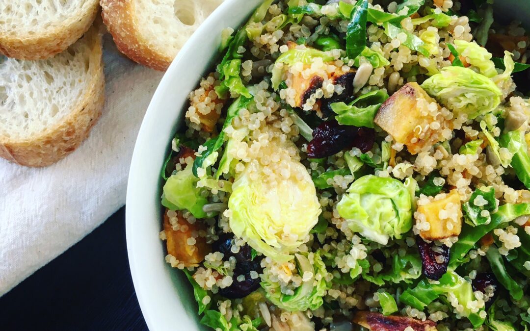 Brussels Sprouts, Sweet Potato & Quinoa Salad