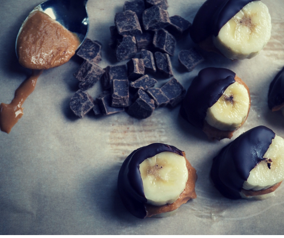 Chocolate Peanut Butter Banana Bites