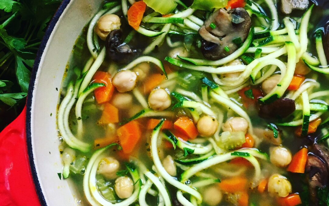 Cozy Chickpea Zoodle Soup
