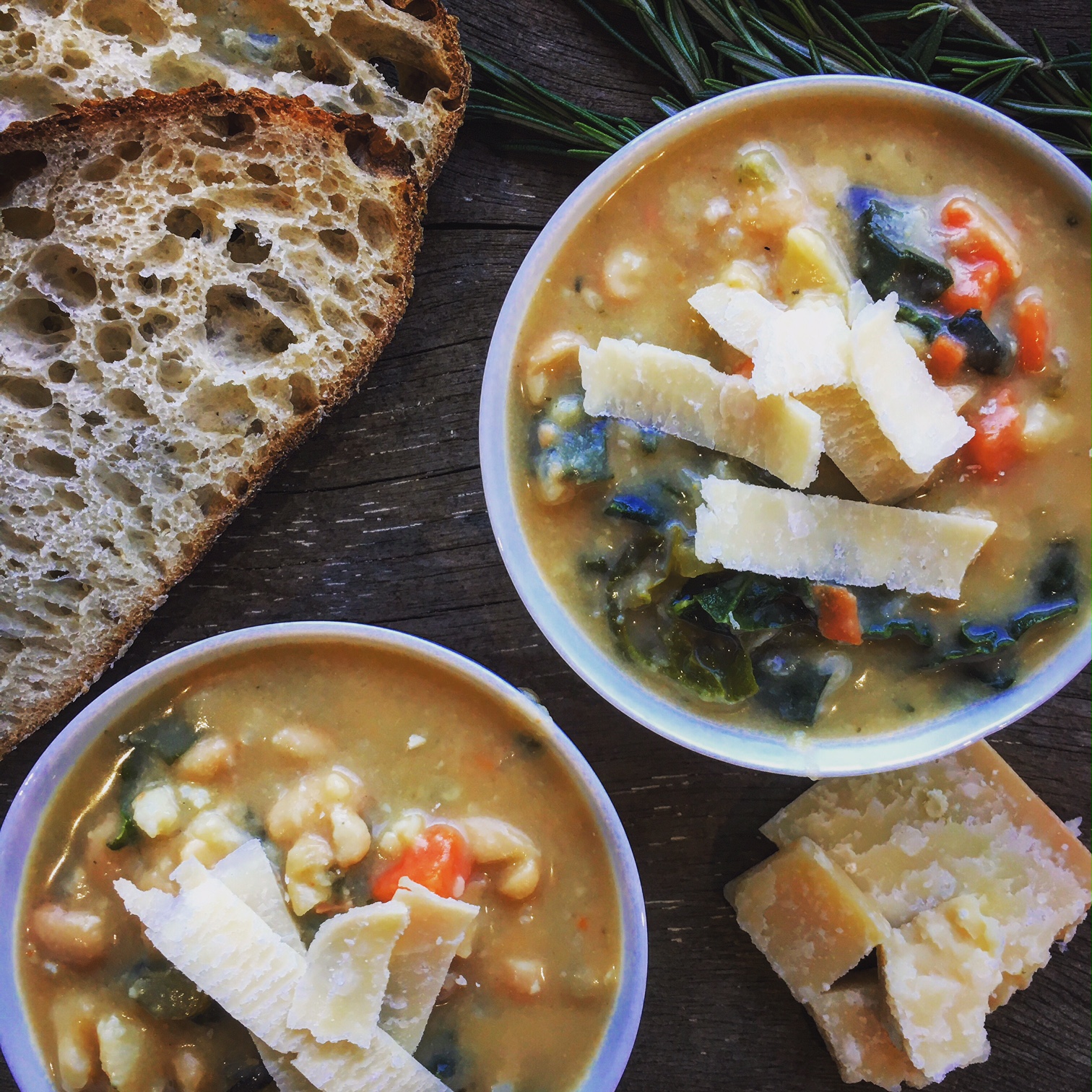Creamy White Bean & Cauliflower Soup with Spinach