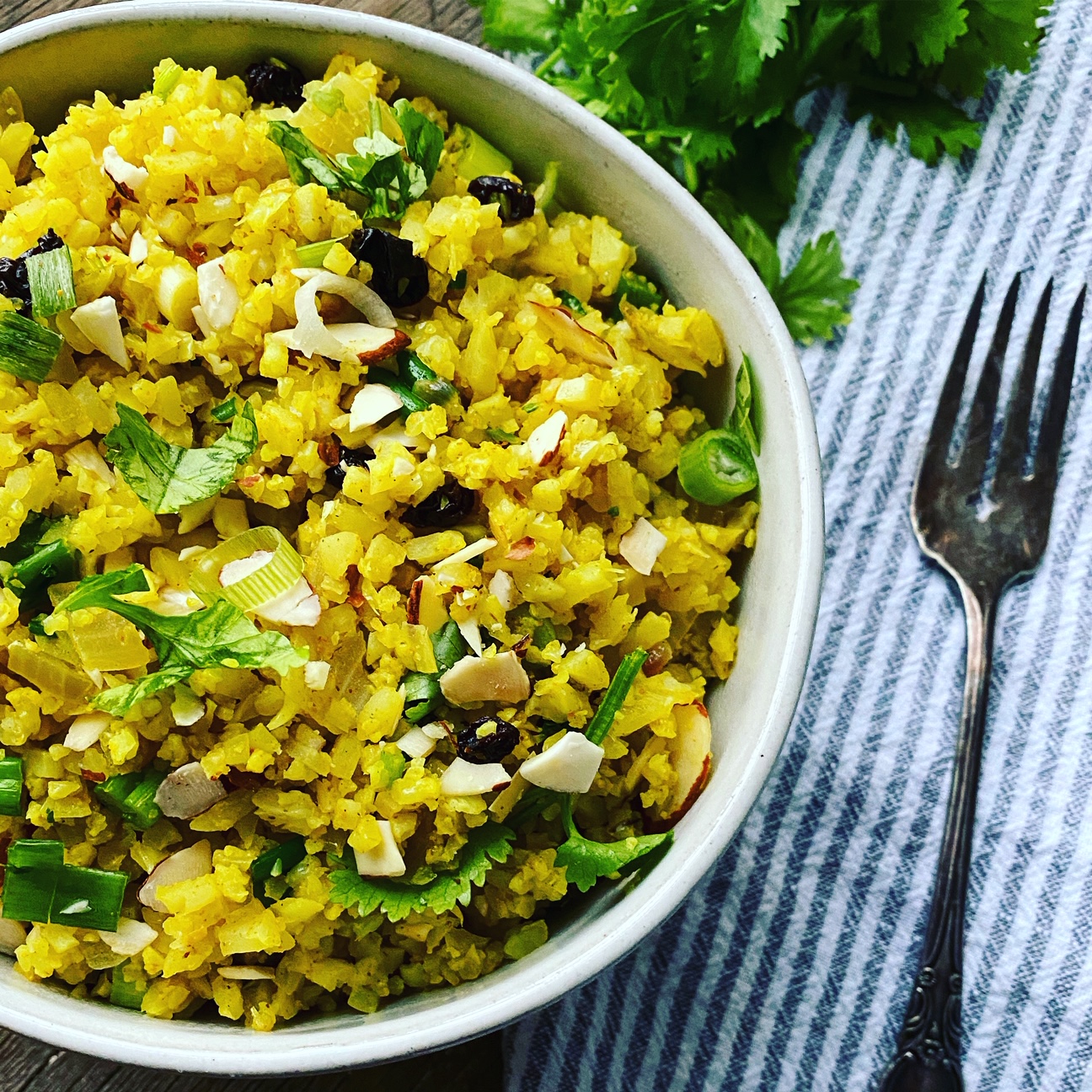 10-Minute Curried Cauliflower Rice
