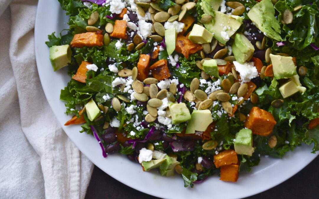 Sweet Potato & Black Bean Kale Salad