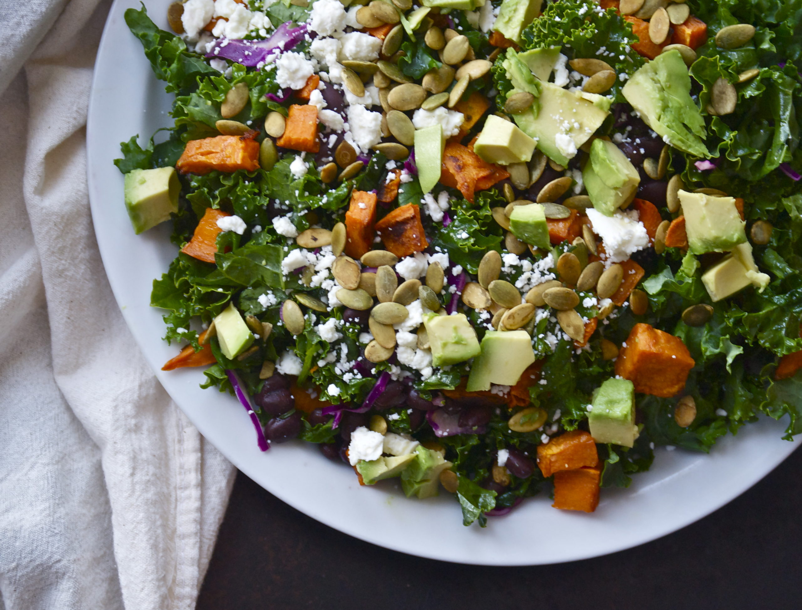 Sweet Potato & Black Bean Kale Salad
