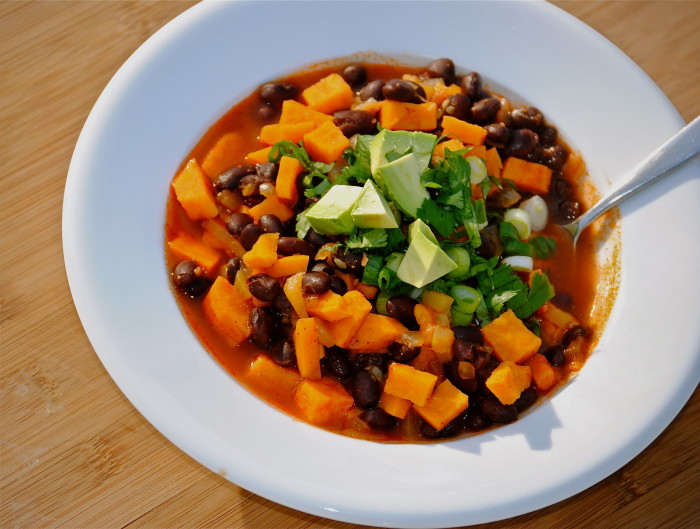 Smoky Sweet Potato + Black Bean Chili