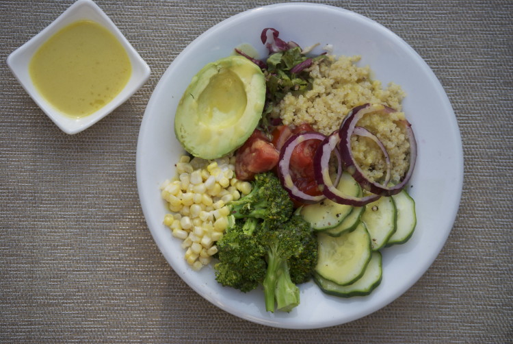 Summer Veggie Bowl with Honey Mustard Dressing