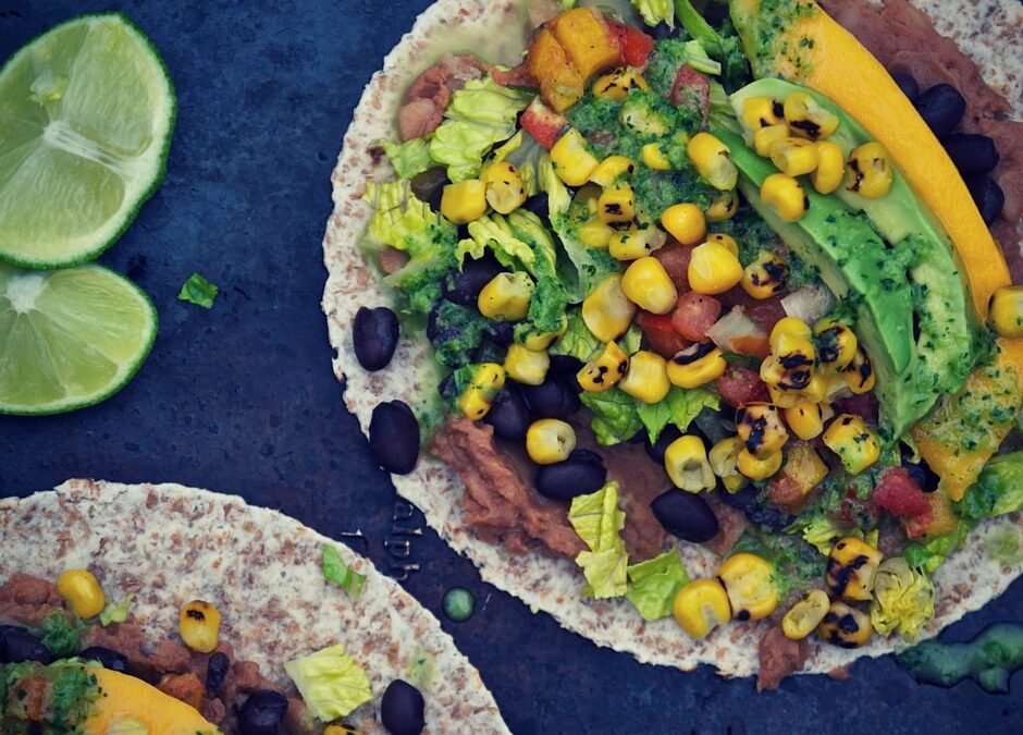 Black Bean Avocado Mango Tacos