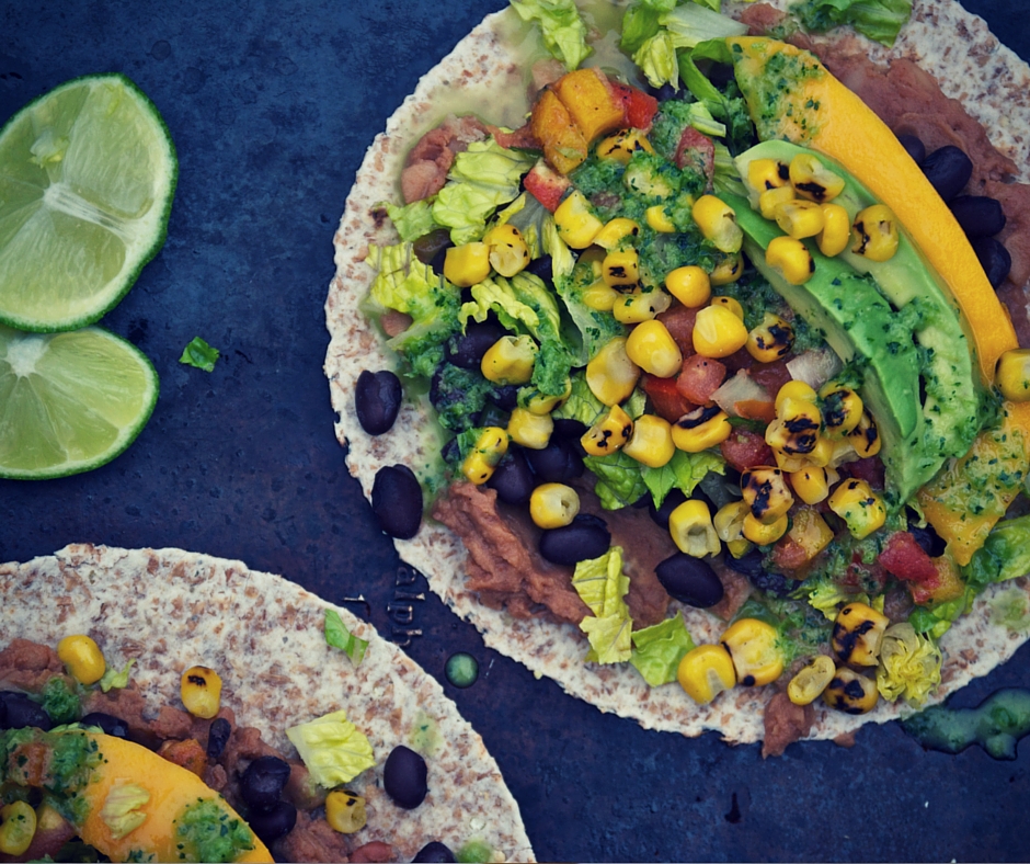 Black Bean Avocado Mango Tacos