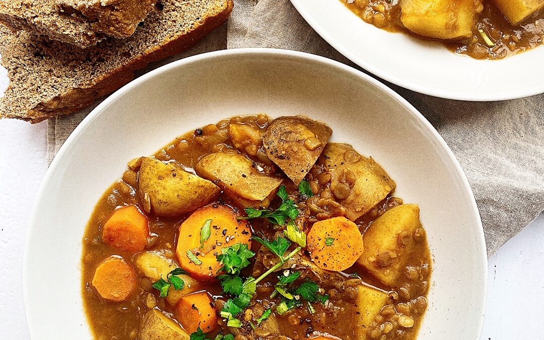 Irish Lentil Stew + Whole Wheat Soda Bread