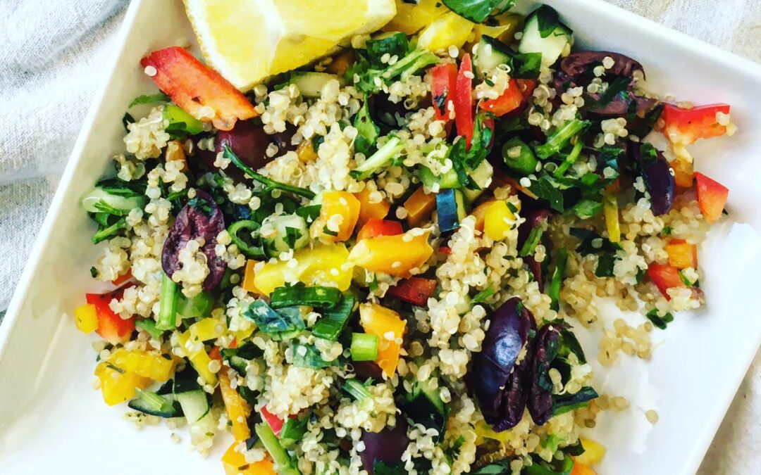 Israeli Salad with Quinoa & Lemon