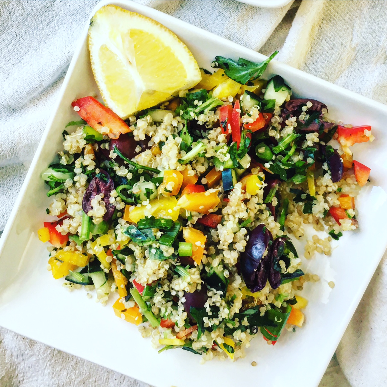 Israeli Salad with Quinoa & Lemon