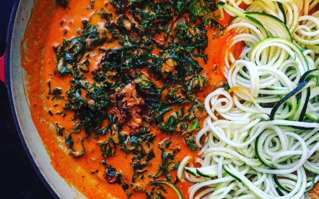 Creamy Roasted Red Pepper & Goat Cheese Sauce