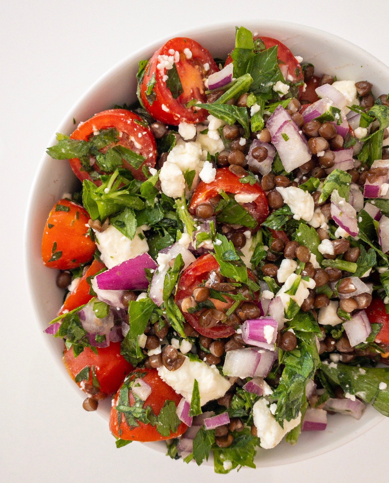 Simple Marinated Lentil Salad