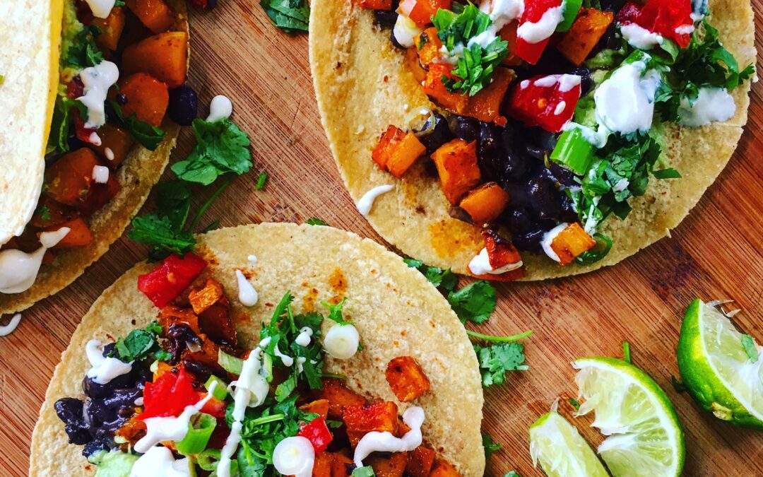 Smoky Butternut Squash Tacos with Black Beans