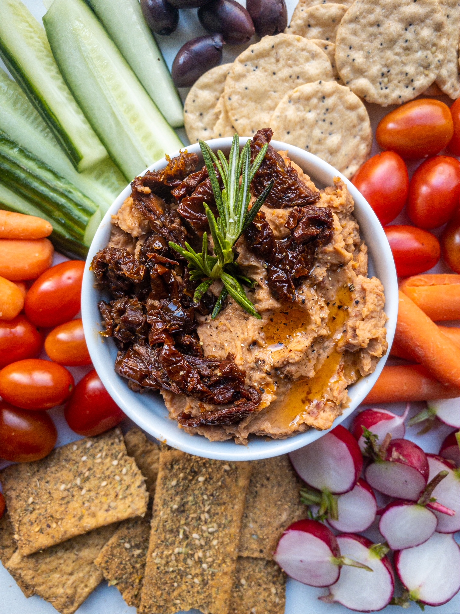Sun-Dried Tomato White Bean Dip