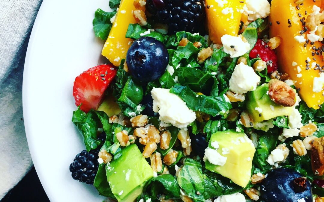 Superfood Salad with Lemon Poppy Seed Dressing