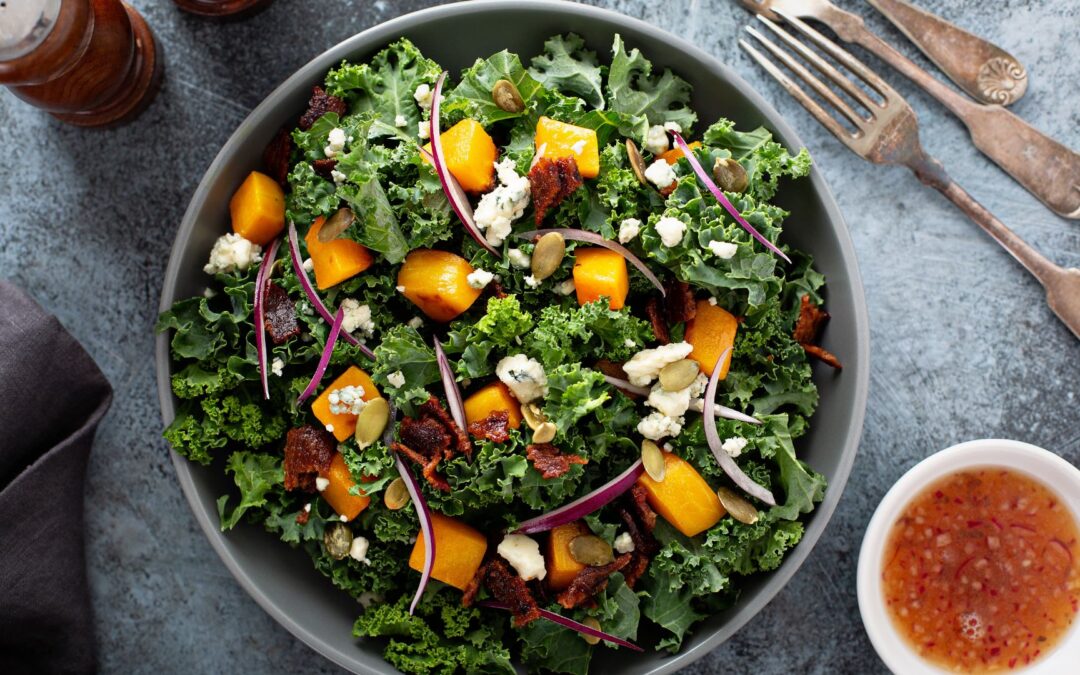 Roasted Butternut Squash Kale Salad!