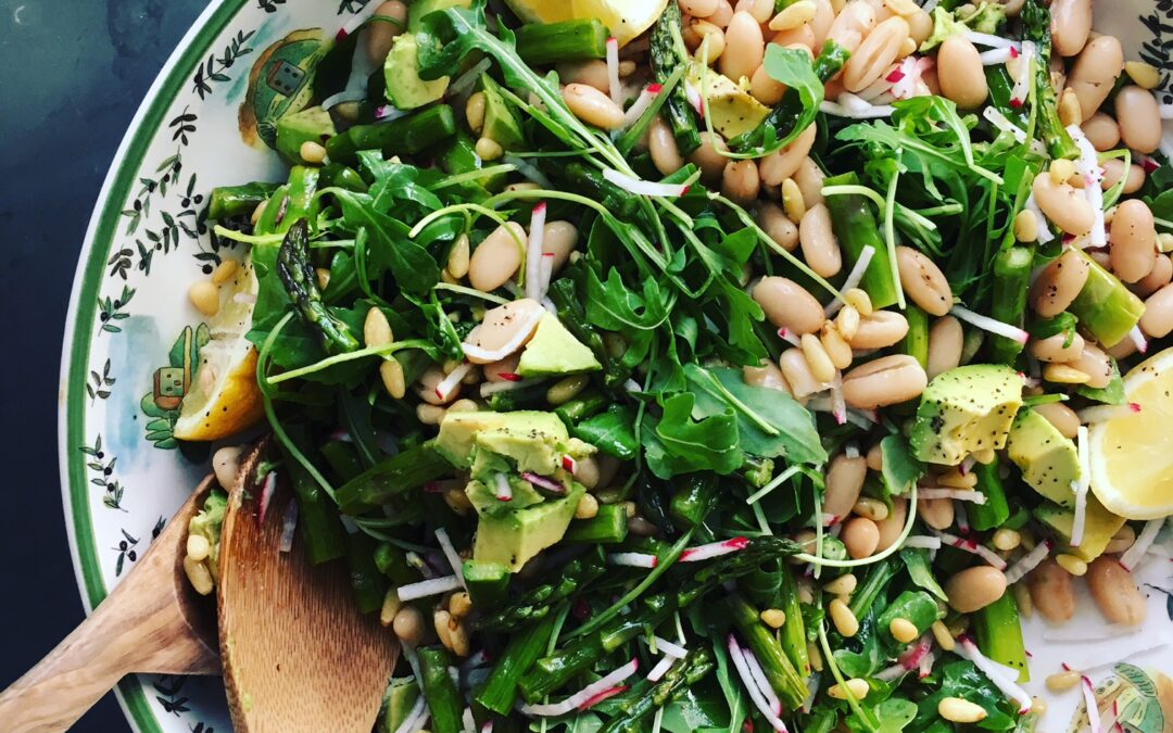 Asparagus White Bean Avocado Salad
