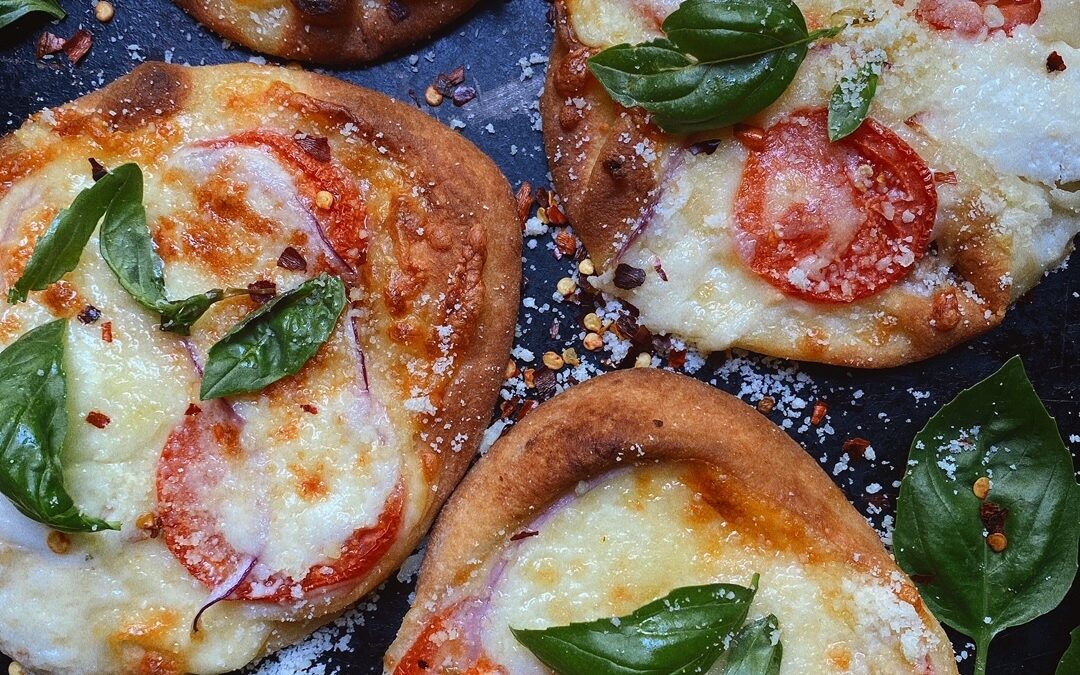 15-Minute Caprese Naan Pizza