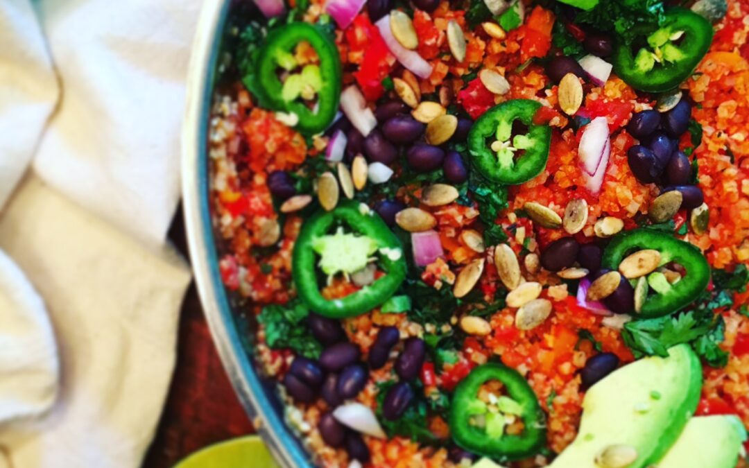 Mexican Cauliflower Rice with Avocado