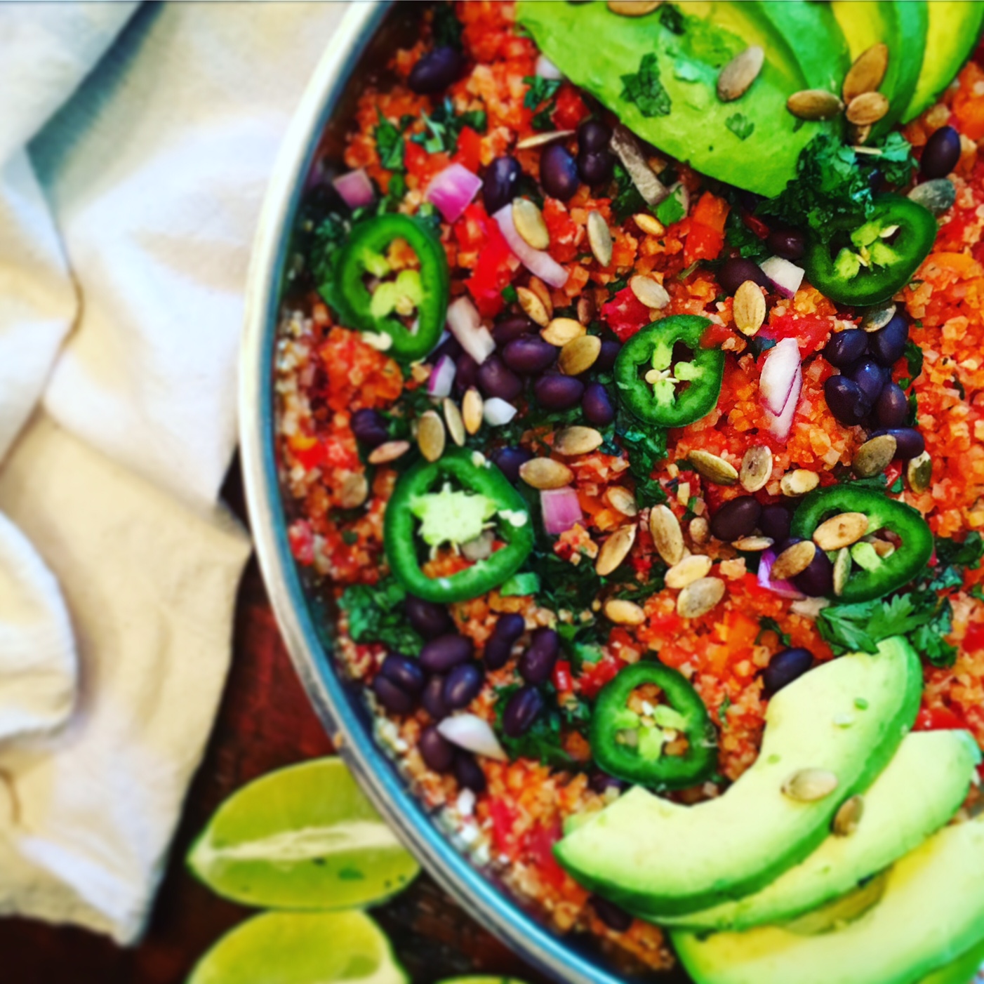 Mexican Cauliflower Rice with Avocado