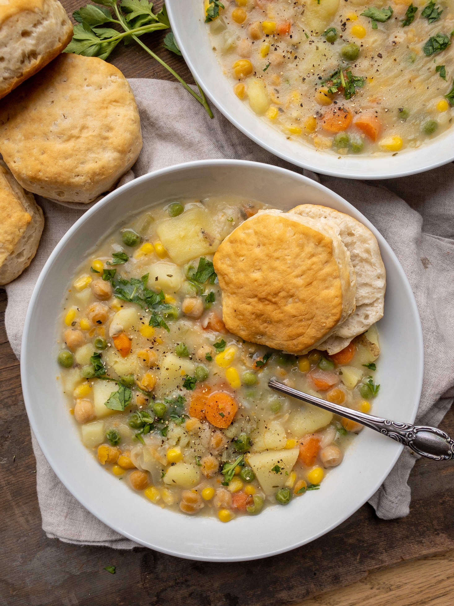 Chickpea Pot Pie Soup