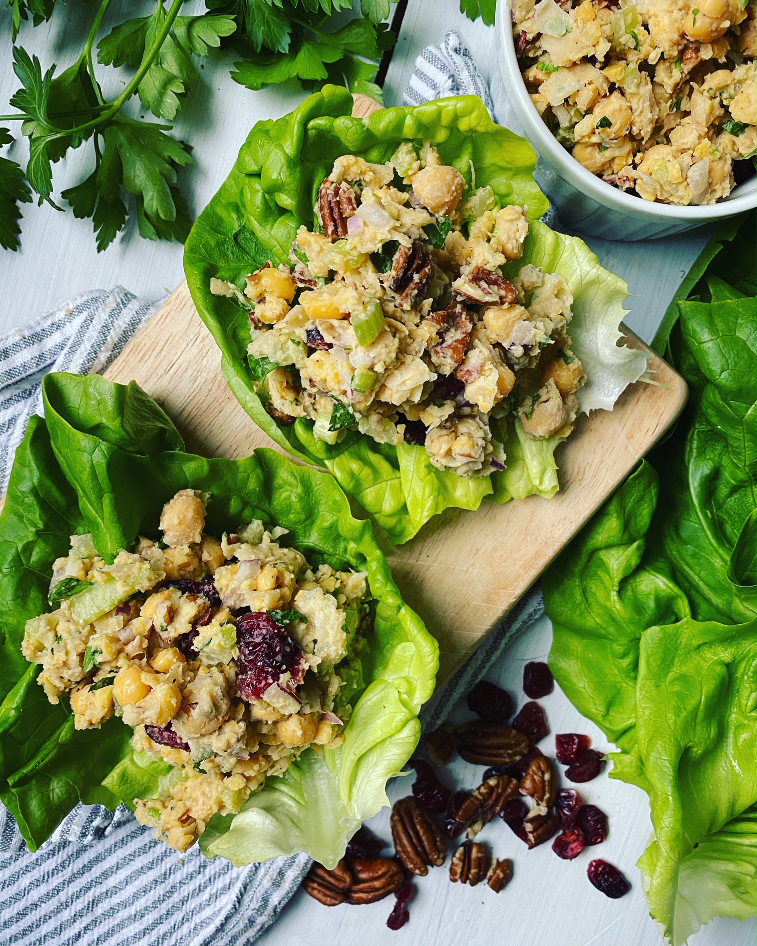 10-Minute Cranberry Pecan Chickpea Salad