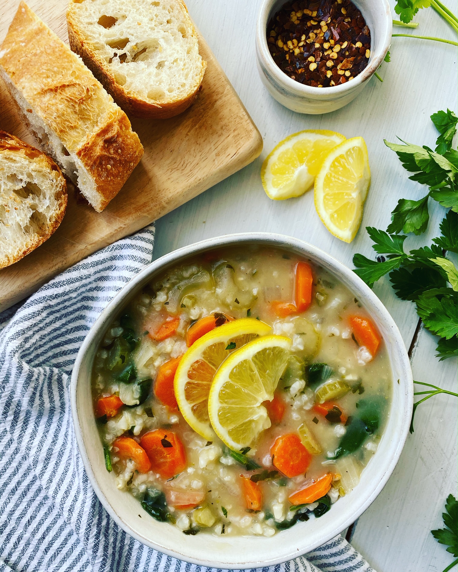 Cozy Lemon Rice Soup