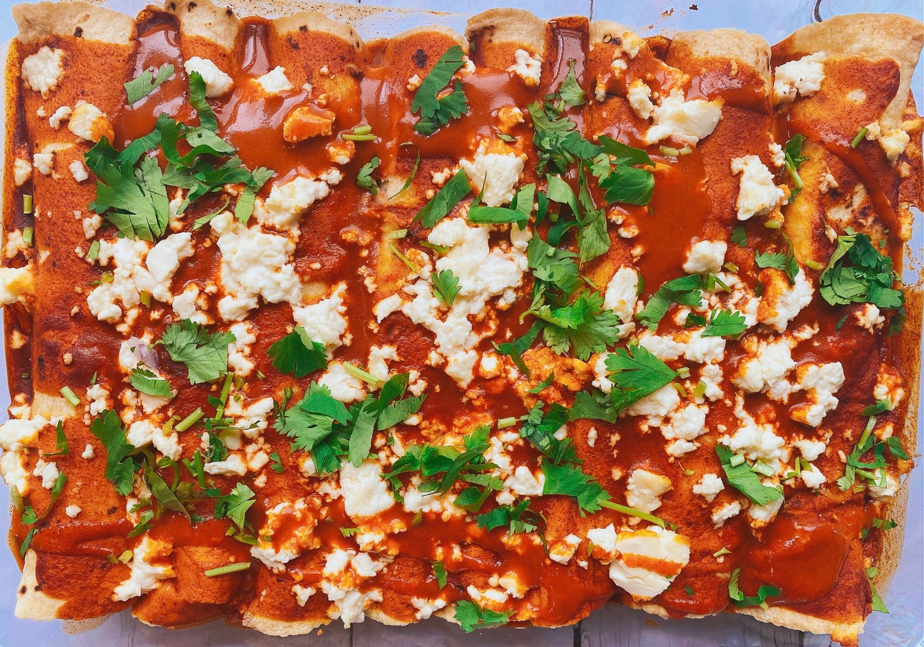 Black Bean Enchiladas with Corn Salsa & Chipotle Cream Sauce