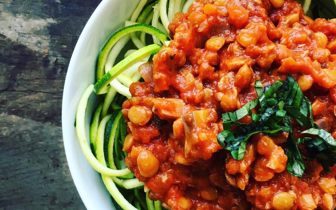 Hearty Mushroom Lentil Bolognese