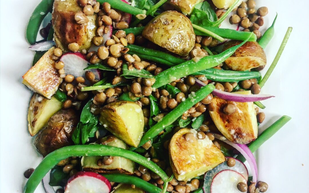 Lentil, Green Bean & Potato Salad with Lemon Vinaigrette