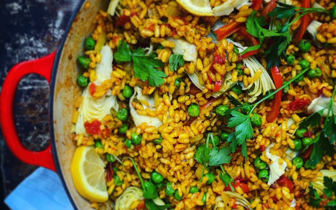 20-Minute Vegetable Paella