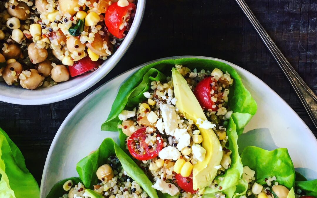 Peach & Quinoa Lettuce Wraps