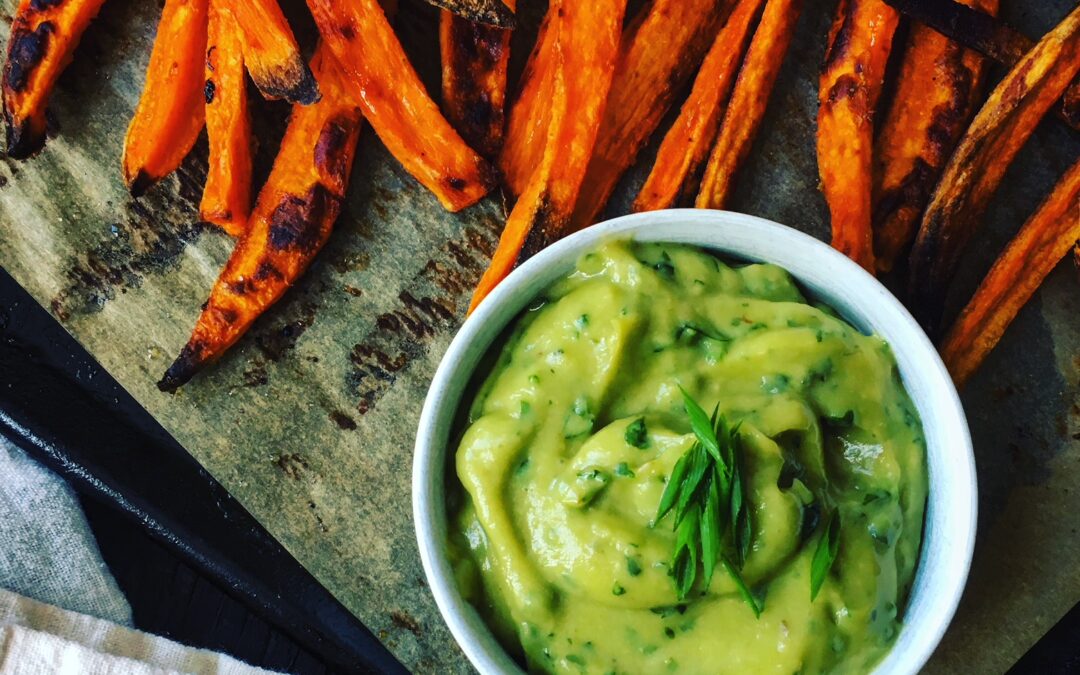 Sweet Potato Fries with Avocado Dipping Sauce