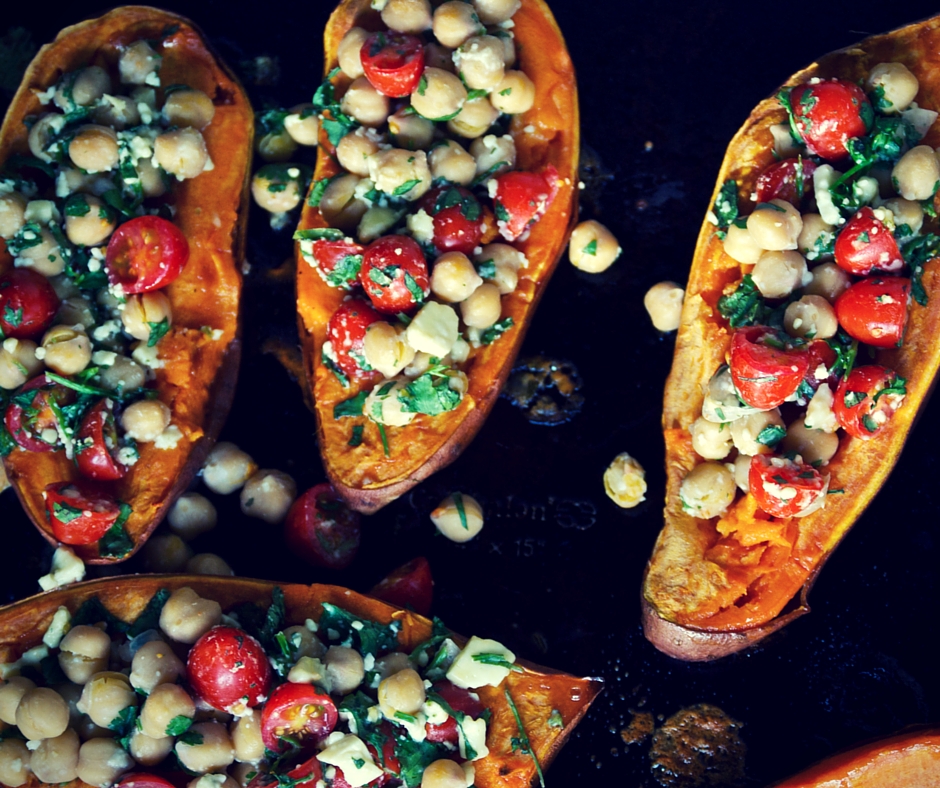 Loaded Sweet Potatoes